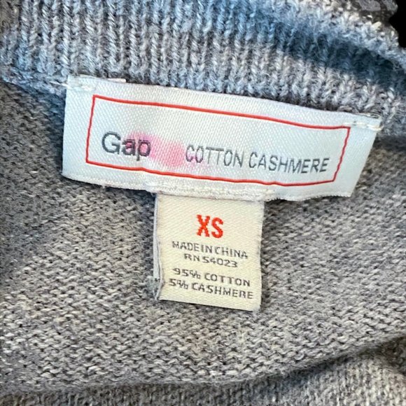 Gap Cardigan Sweater Gray Cotton Cashmere Blend - Picture 5 of 5